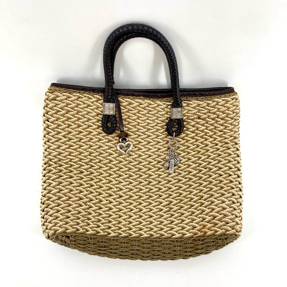 Brighton basket weave hand bag coastal nautical beach style - Picture 1 of 9